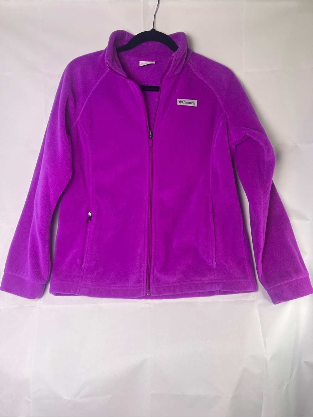 Columbia Fleece Jacket Youth XL 18/20 Magenta Full Zip Excellent Condition